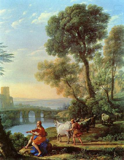 Landschaft mit Apollo und Merkur, Claude Lorrain